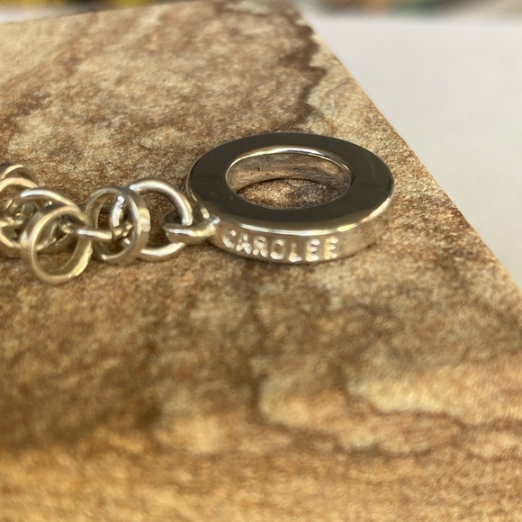 Carolee Silver Tone Circle Toggle Bracelet - Picture 4 of 8